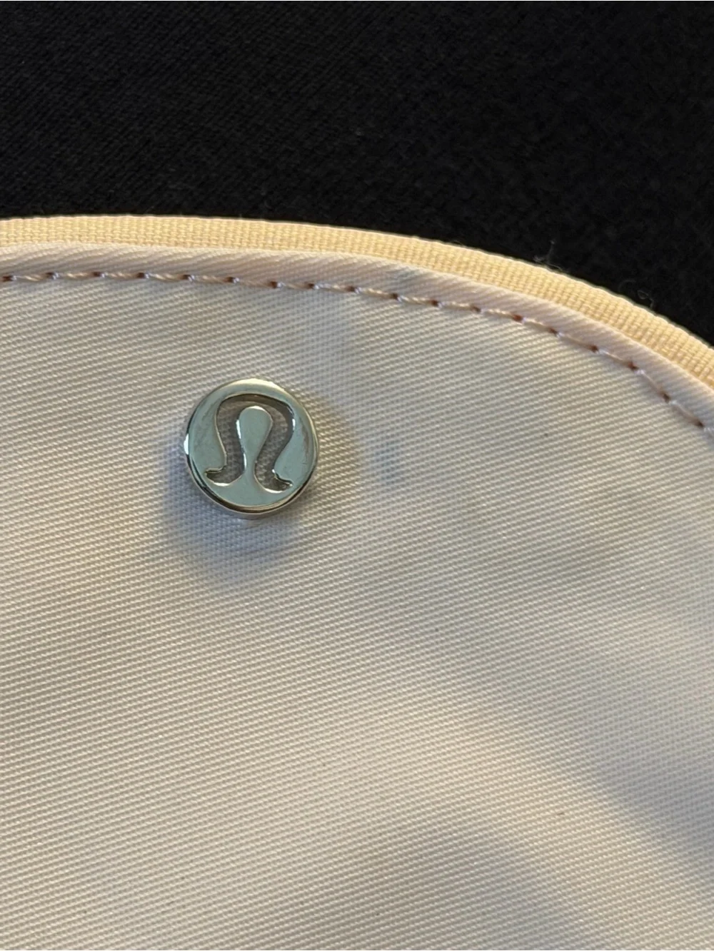 LULULEMON hot pink and cream dual pouch wristlet Keychain